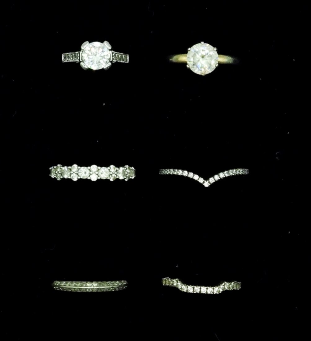 Sterling Solitaire Rings & Bands (1 of 2)