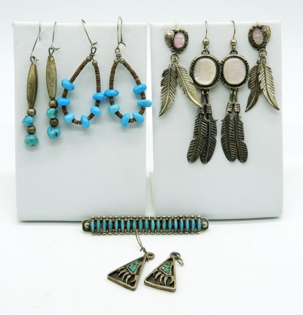 (6) Southwest Vintage Earrings & Brooch 925 (1 of 5)