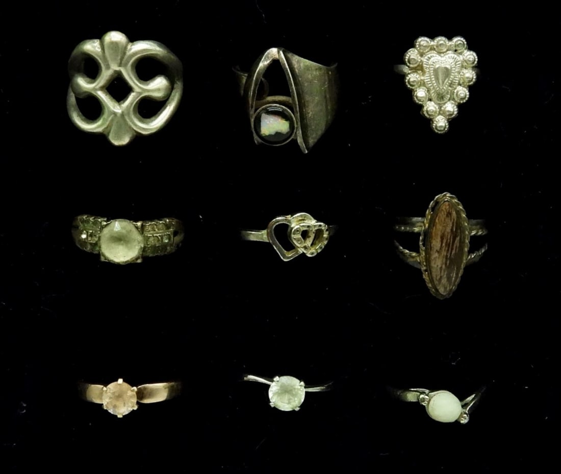 (9) Sterling & 14k Rings in Various Styles (1 of 2)