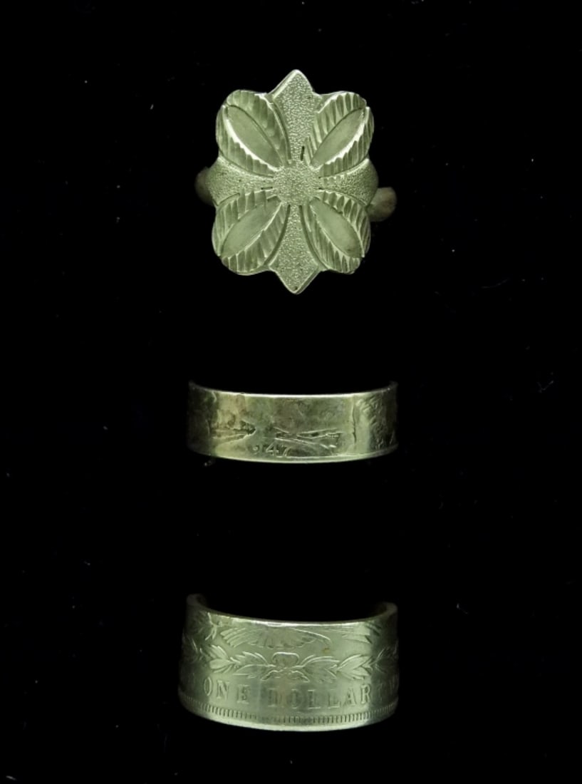 (3) Sterling Rings - Coins Made into Jewelry (1 of 2)