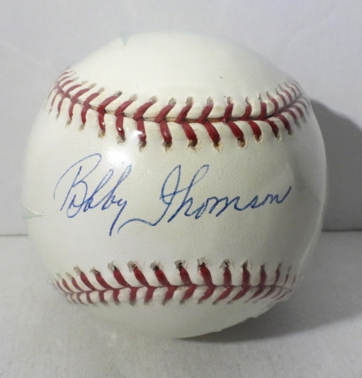 BOBBY THOMSON AUTOGRAPH BASEBALL w/COA (1 of 3)