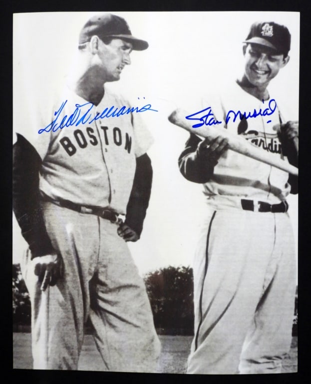 TED WILLIAMS & STAN MUSIAL AUTOGRAPH 8X10 PHOTO (1 of 4)