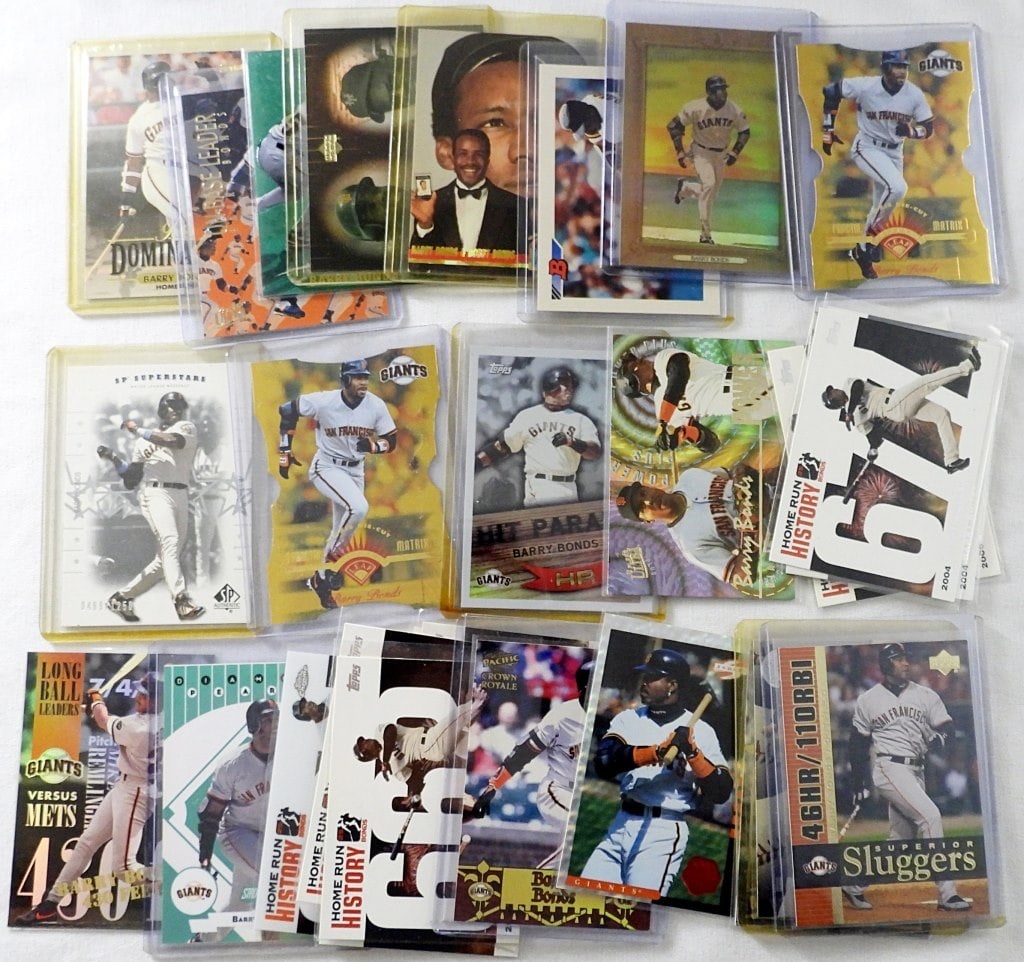 (30) BARRY BONDS PREMIUM BALL CARDS: BARRY BONDS PREMIUM BASEBALL CARDS - ALL DIFFERENT - ALL VERY NICE CONDITION