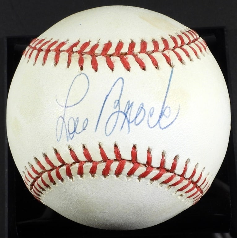 LOU BROCK AUTOGRAPH BASEBALL (1 of 3)
