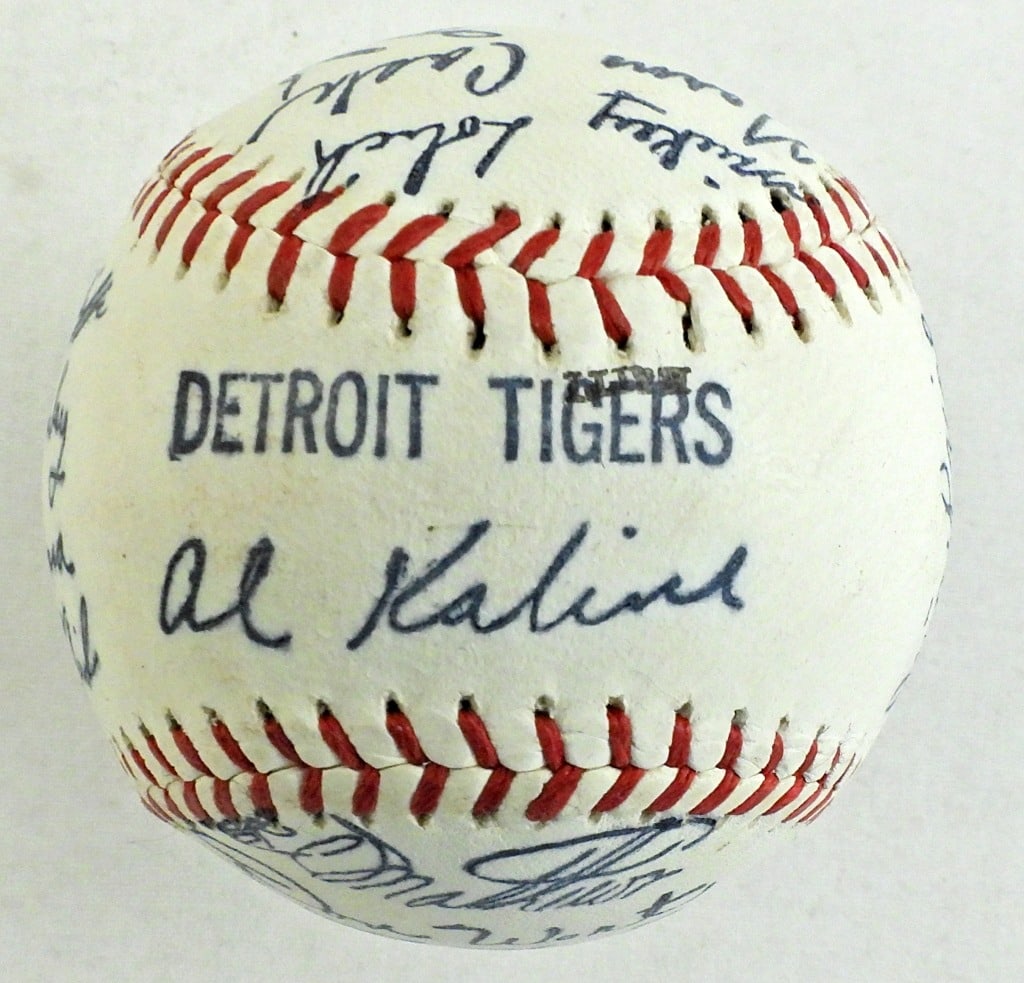 TIGERS COMMEMORATIVE BALL: FACSIMILE STAMPED SIGNATURES