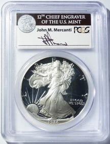 1986-S SILVER EAGLE PCGS PR-69 DCAM