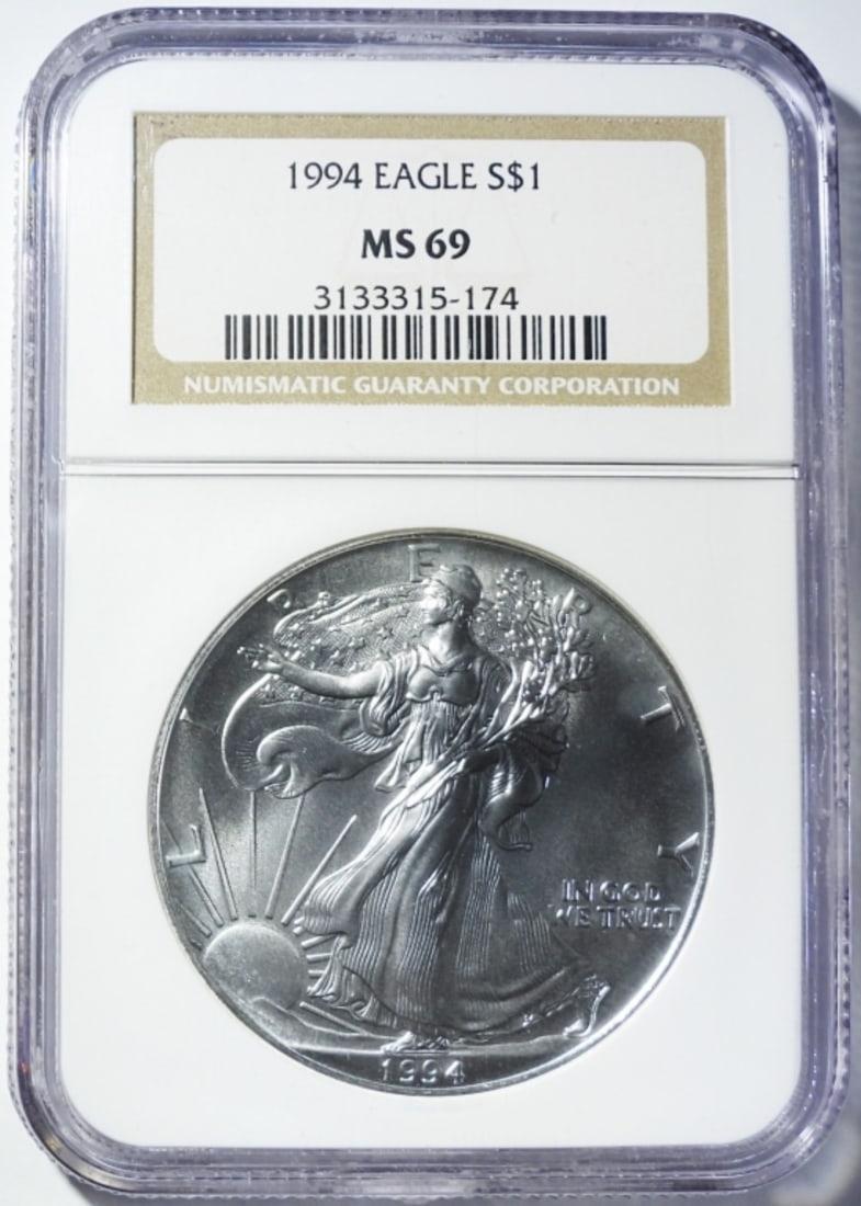 1994 AMERICAN SILVER EAGLE NGC MS-69 (1 of 4)