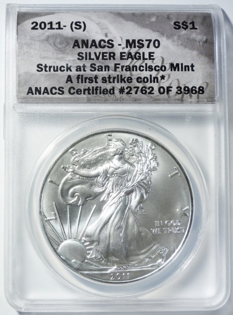 2011-(S) SILVER EAGLE ANACS MS-70 (1 of 4)