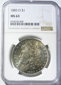 1883-O MORGAN DOLLAR NGC MS-63