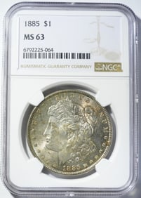 1885 MORGAN DOLLAR NGC MS-63