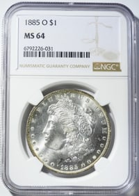 1885-O MORGAN DOLLAR NGC MS-64