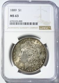 1889 MORGAN DOLLAR NGC MS-63