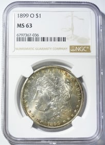 1899-O MORGAN DOLLAR, NGC MS-63