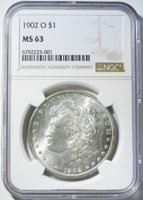 1902-O MORGAN DOLLAR NGC MS-63