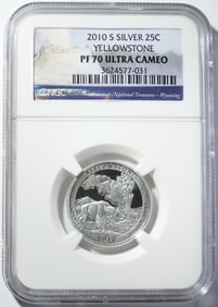 2010-S SILVER ATB QUARTER NGC PF-70 UC