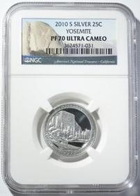 2010-S SILVER ATB QUARTER NGC PF-70 UC
