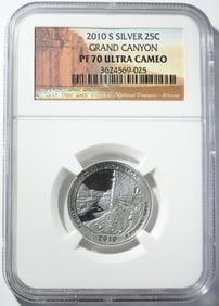 2010-S SILVER ATB QUARTER NGC PF-70 UC