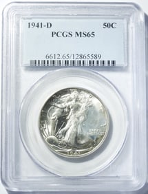 1941-D WALKING LIBERTY HALF PCGS MS-65