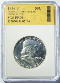 1956 FRANKLIN HALF DOLLAR SGS PROOF