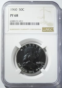 1960 FRANKLIN HALF NGC PF-68