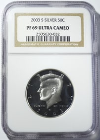 2003-S SILVER KENNEDY HALF NGC PF-69 UC