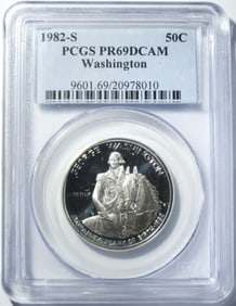 1982-S WASHINGTON HALF PCGS PR-69 DCAM