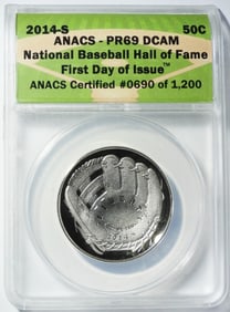 2014-S BASEBALL HOF 50C ANACS PR-69 DCAM