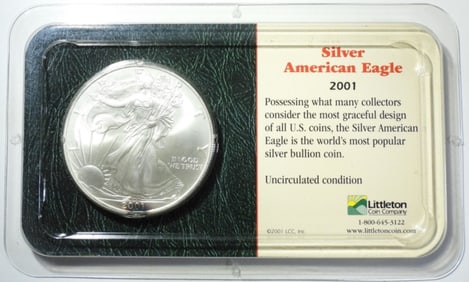 2001 SILVER EAGLE BU IN LITTLETON PACK