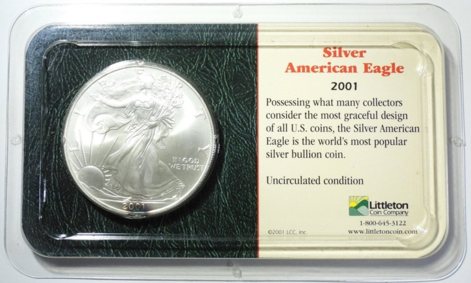 2001 SILVER EAGLE BU IN LITTLETON PACK (1 of 4)