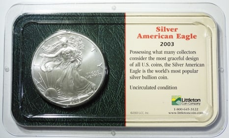 2003 SILVER EAGLE BU IN LITTLETON PACK