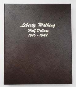 WALKING LIBERTY HALVES IN DANSCO ALBUM- 20 COINS