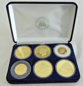 (6) COPY COINS - GOLD TONED U.S. TYPE