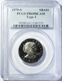 1979-S T-1 SBA DOLLAR PCGS PR-69 DCAM