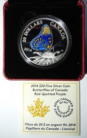 2014 CANADA $20 BUTTERFLIES OF CANADA