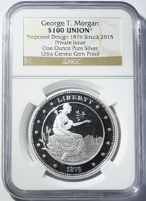 2015 GEORGE T. MORGAN $100 UNION NGC