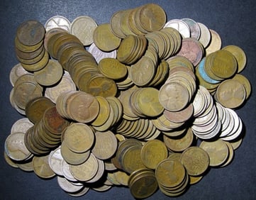 250 WHEAT CENTS (1909-1919) P-D-S