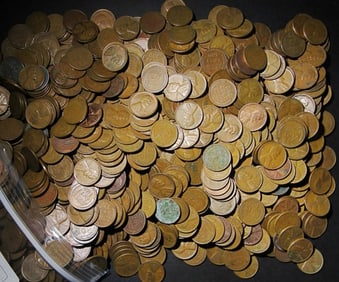 1000 MIXED DATE WHEAT CENTS