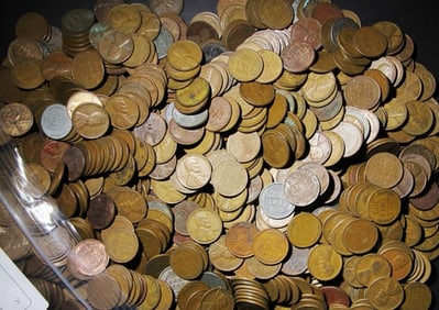 1000 MIXED DATE WHEAT CENTS