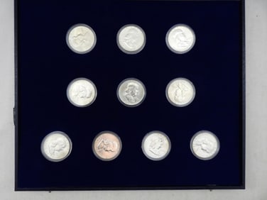 SET OF BU FRANKLIN HALVES IN COLLECTOR'S BOX
