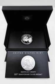 225th ANNIV. SILVER MEDAL- 1oz SILVER IN OGP
