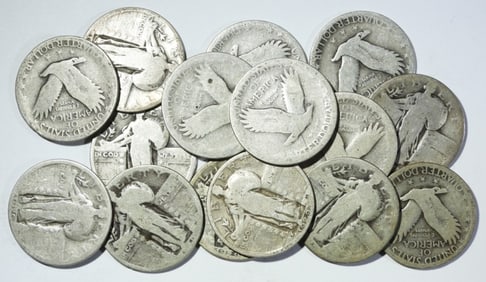 15-STANDING LIBERTY QUARTERS