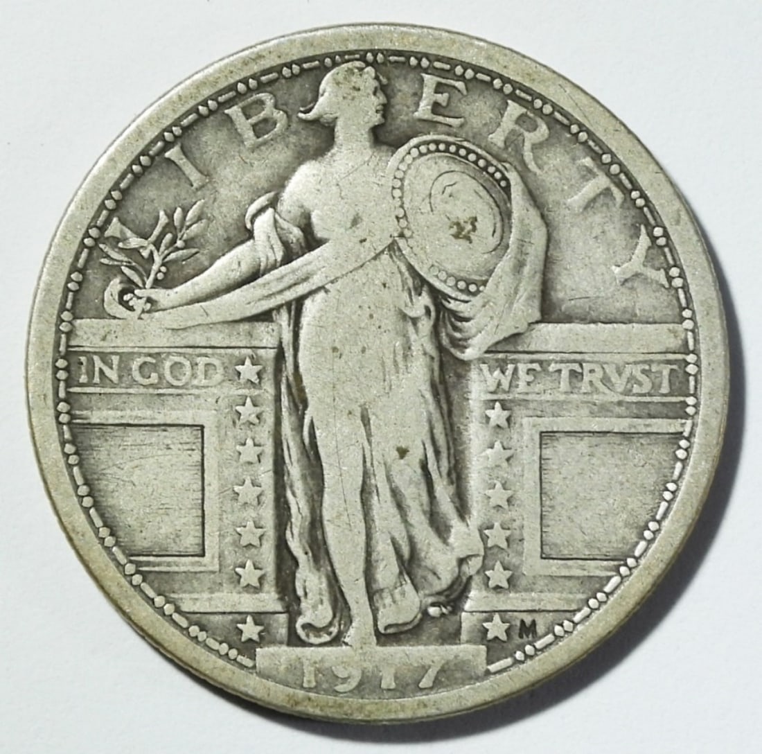 1917 T-1 STANDING LIBERTY QUARTER F: ONE STOP SHOP FOR ANTIQUES, COLLECTIBLES, AND COINS