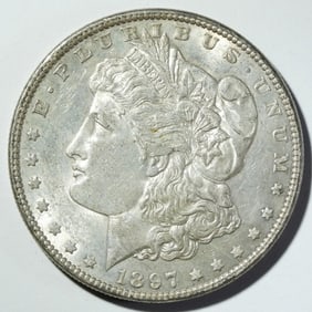 1897 MORGAN DOLLAR AU