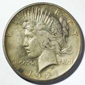 1921 PEACE DOLLAR AU