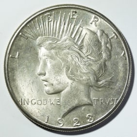 1923-S PEACE DOLLAR AU