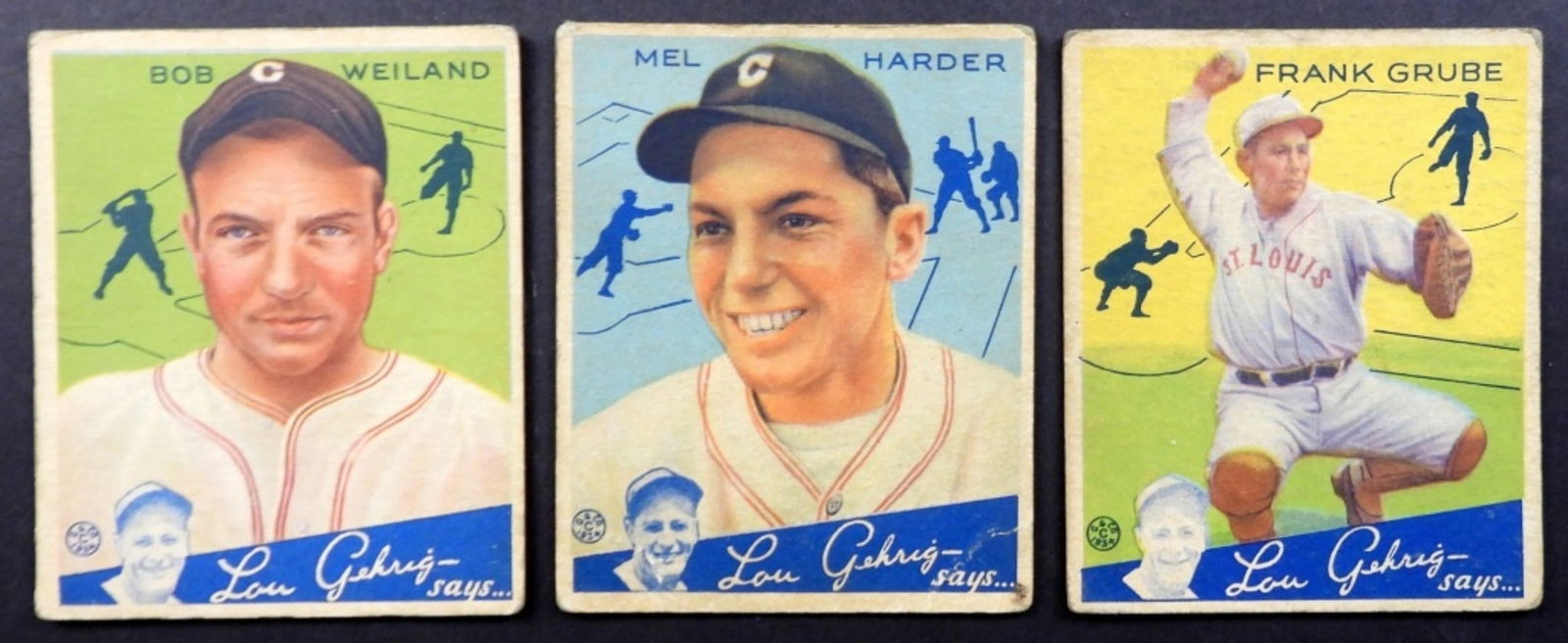 (3) 1934 GOUDEY BASEBALL CARDS (1 of 2)