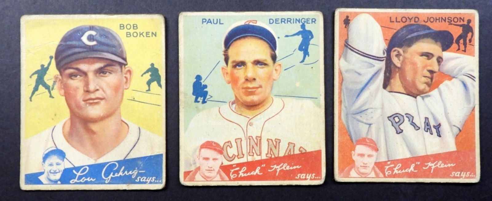 (3) 1934 GOUDEY BASEBALL CARDS (1 of 2)