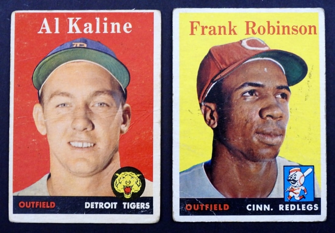 1958 TOPPS #70 KALINE & #285 F. ROBINSON (1 of 2)