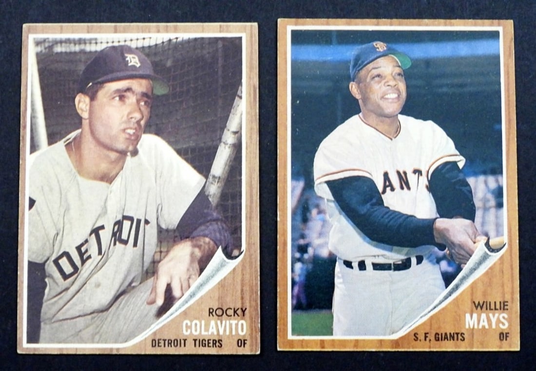 1962 TOPPS #300 WILLIE MAYS VGEX &: #20 COLAVITO EX