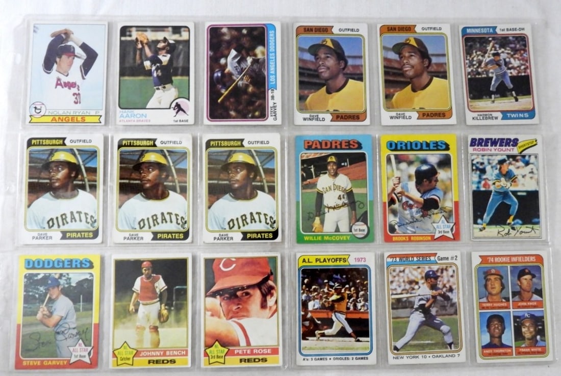 (18) 1970s TOPPS BASEBALL STAR CARDS (1 of 2)